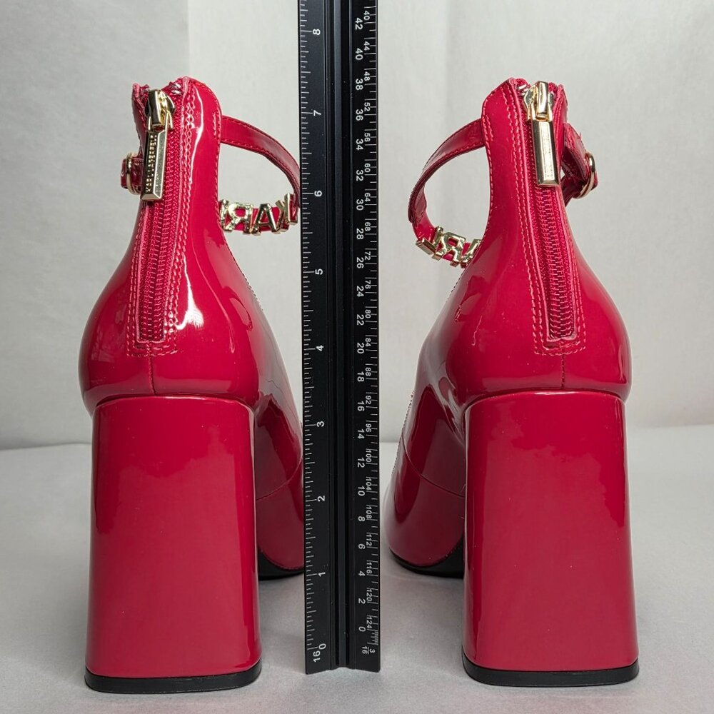 NWOT Karl Lagerfeld Paris Women's Pavla Logo Classic Red Pumps - Picture 3 of 7